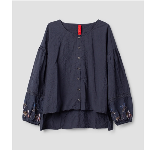 Ewa i Walla Neta Floral Blouse - Navy
