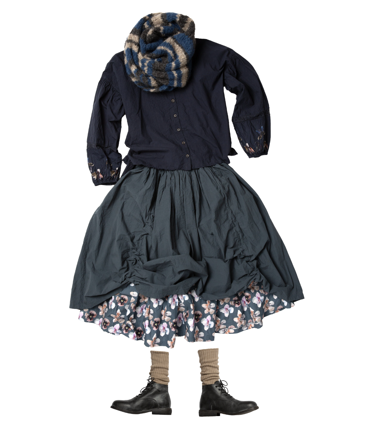 Ewa i Walla Neta Floral Blouse - Navy