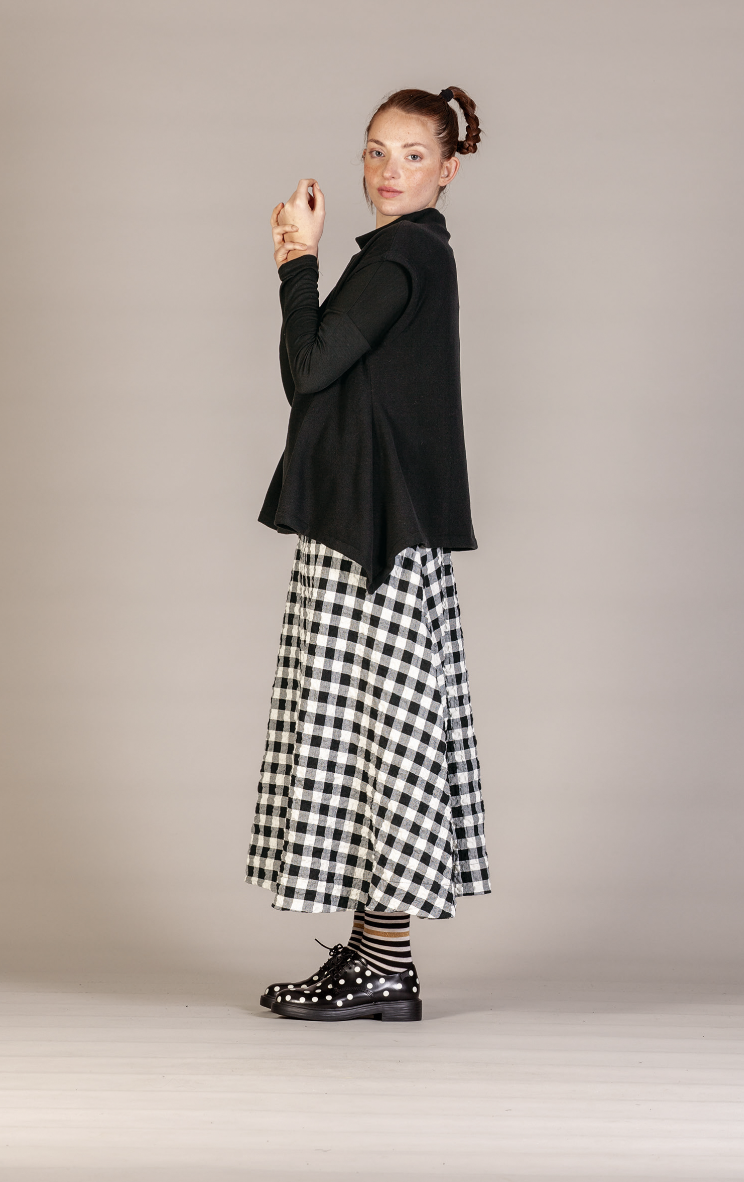 Mama B Giugno Skirt - Nero Check