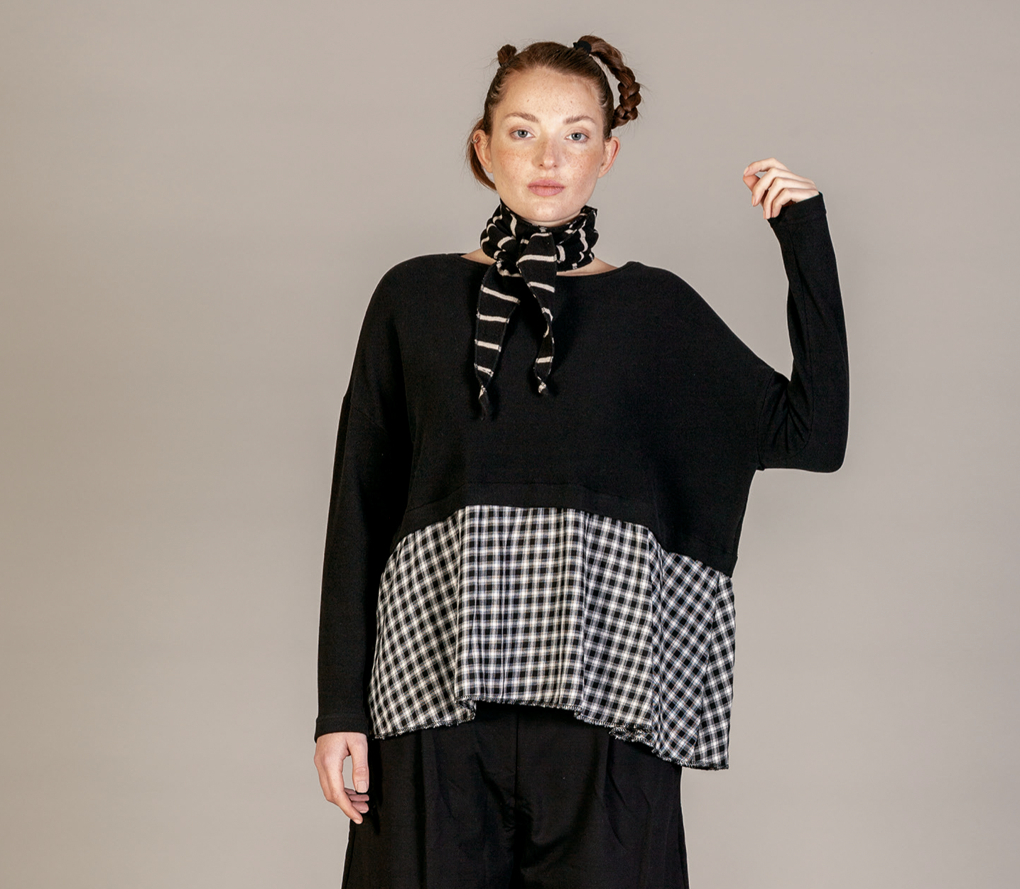 Mama B FREDA AW26 Jumper- Nero-Check