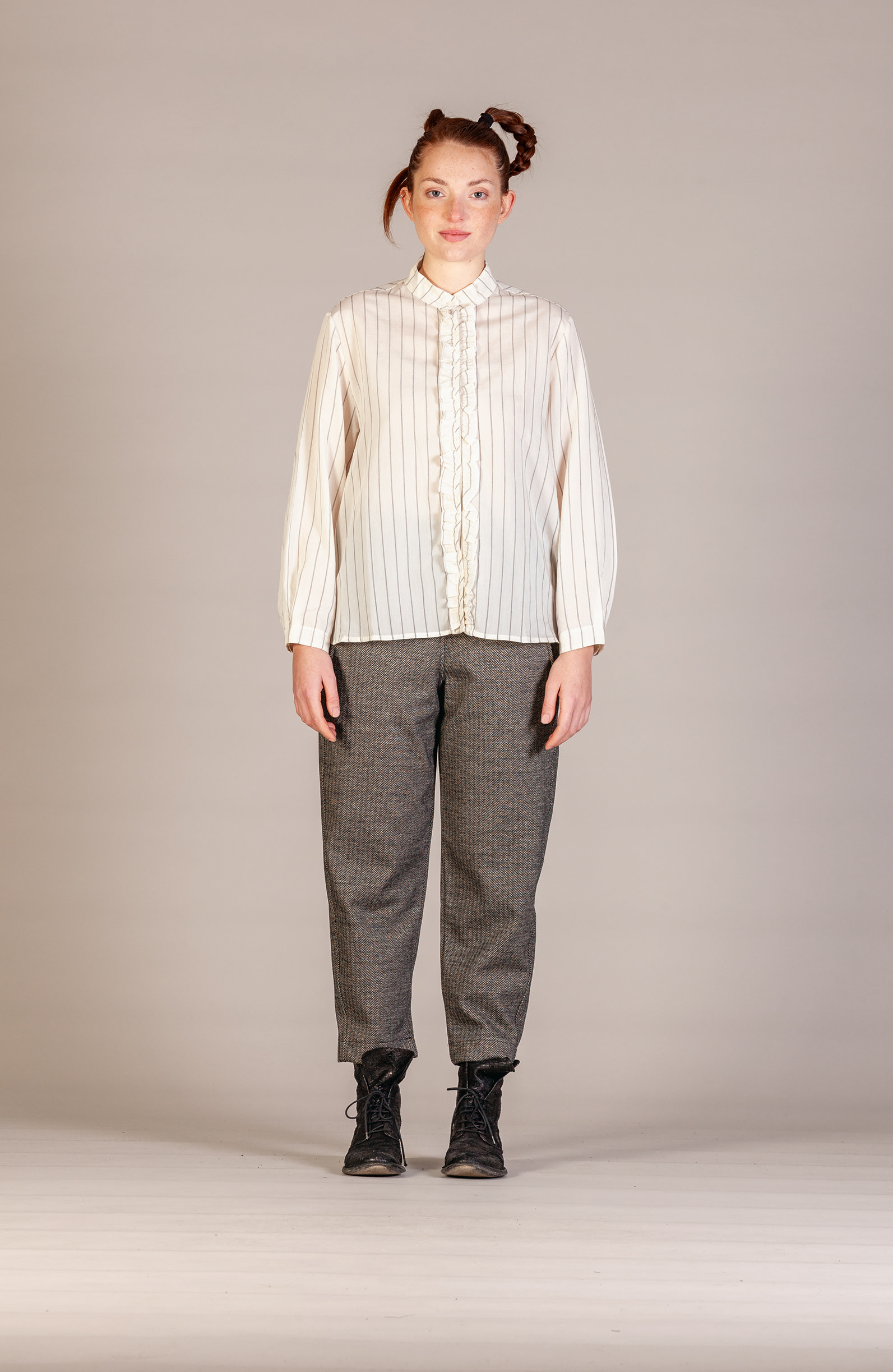 Mama B  AMELIA L  CAMICIA/SHIRT - Latte Stripe