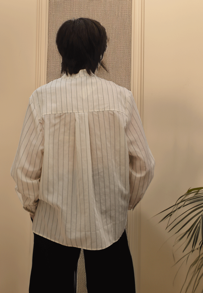 Mama B  AMELIA L  CAMICIA/SHIRT - Latte Stripe
