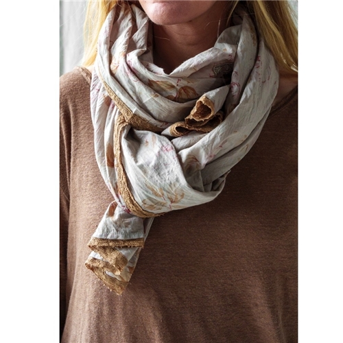 Les Ours Pauline Scarf - Sage Flowers