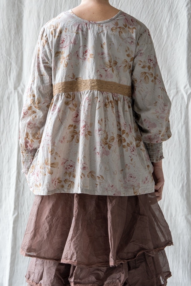 Les Ours Hina Blouse - Sage Flowers