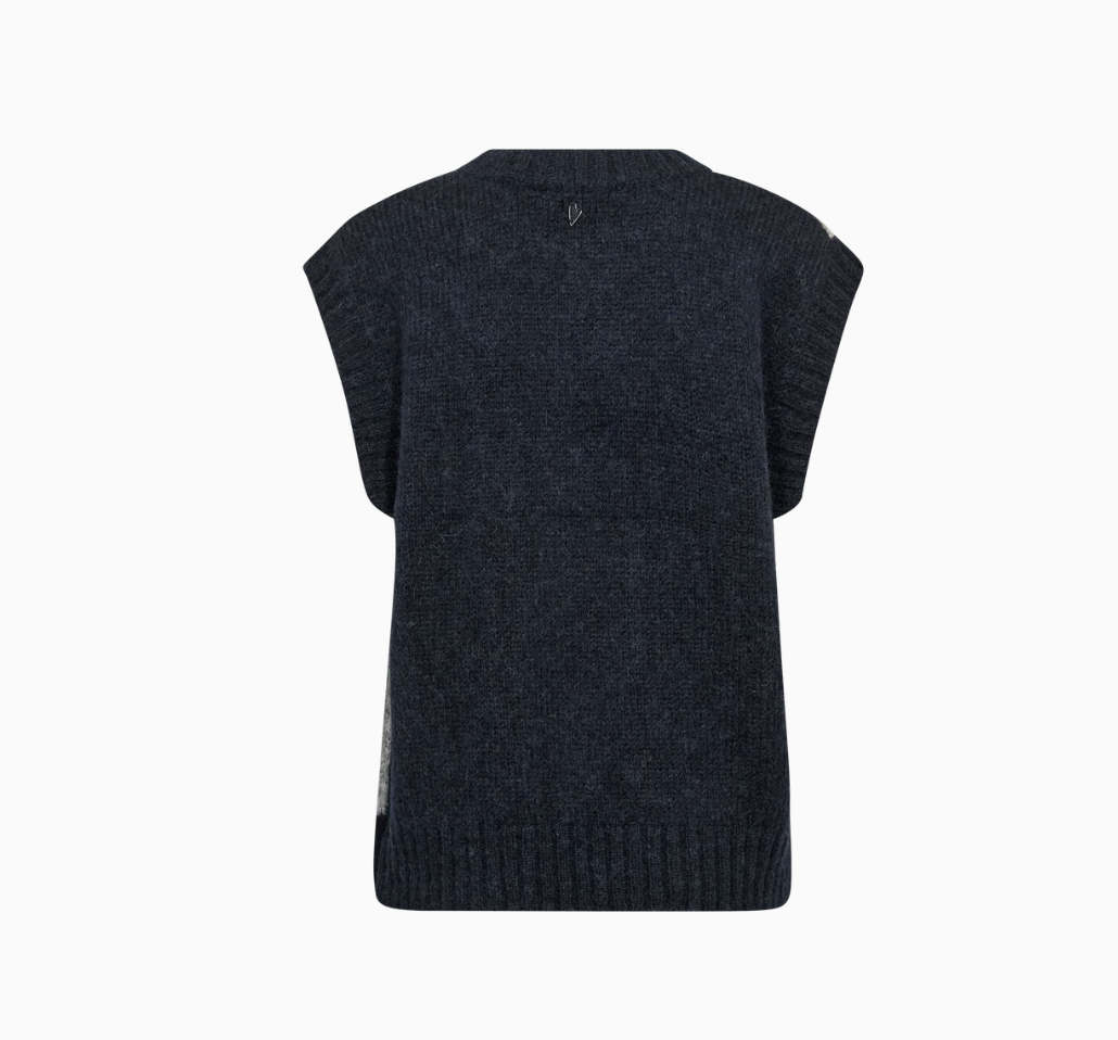 Mos Mosh Jennine Knit Vest - Salute Navy