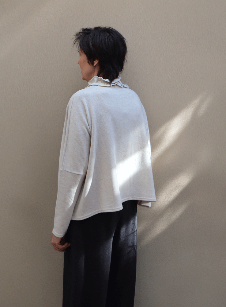 Neirami Cream Jumper with Ruches