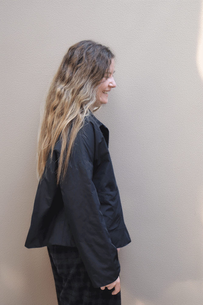 Neirami Tartan Double Faced (Reversible) Jacket - Carbon