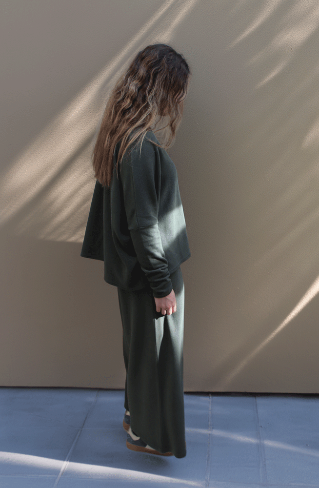 Neirami Wide Trousers - Soft Basic Forest
