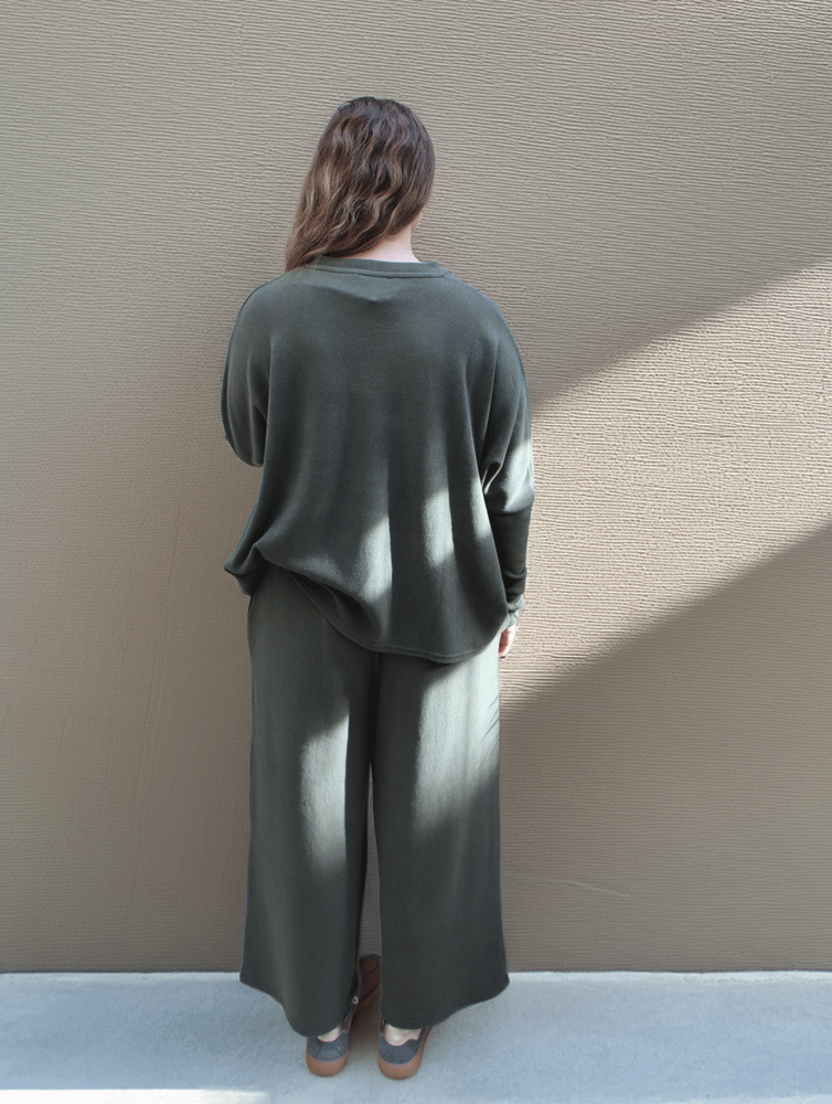 Neirami Wide Trousers - Soft Basic Forest