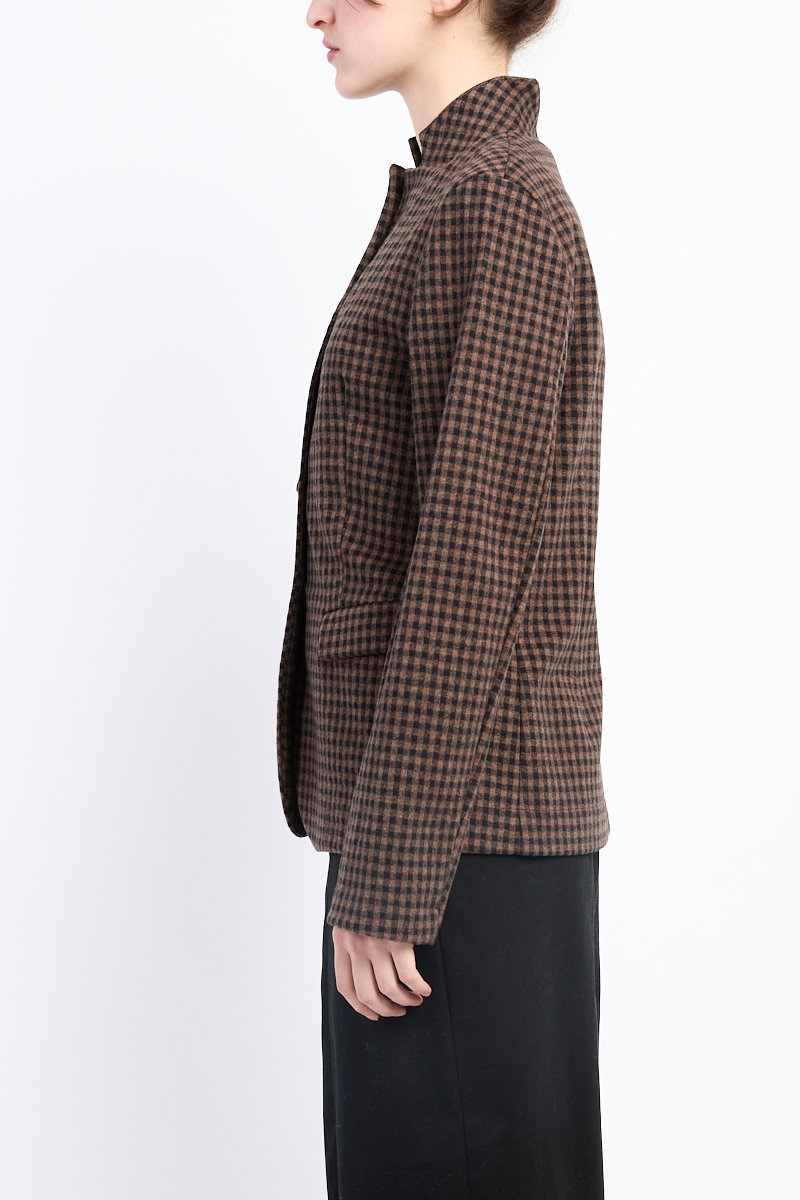 Neirami Black & Chocolate Check Jacket