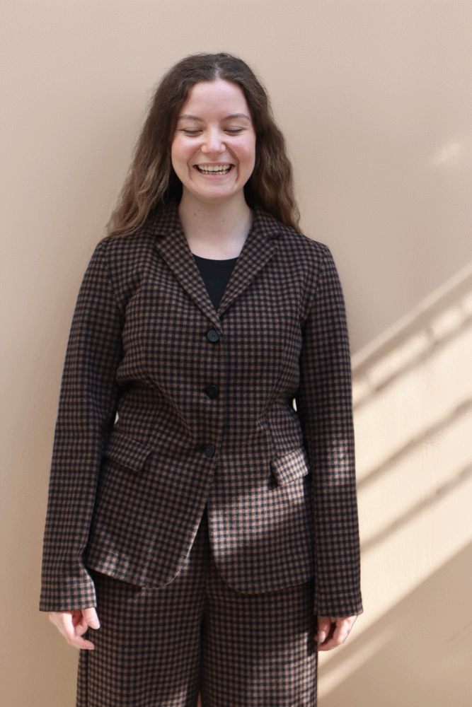 Neirami Black & Chocolate Check Jacket
