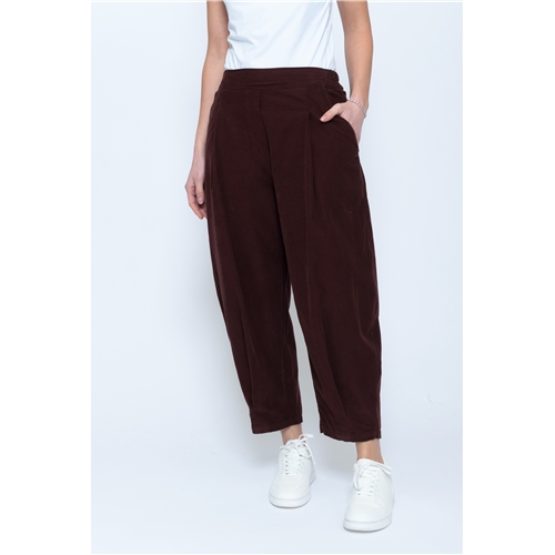 Blueberry Italia Needlecord Tulip shaped Trousers Moro Brown