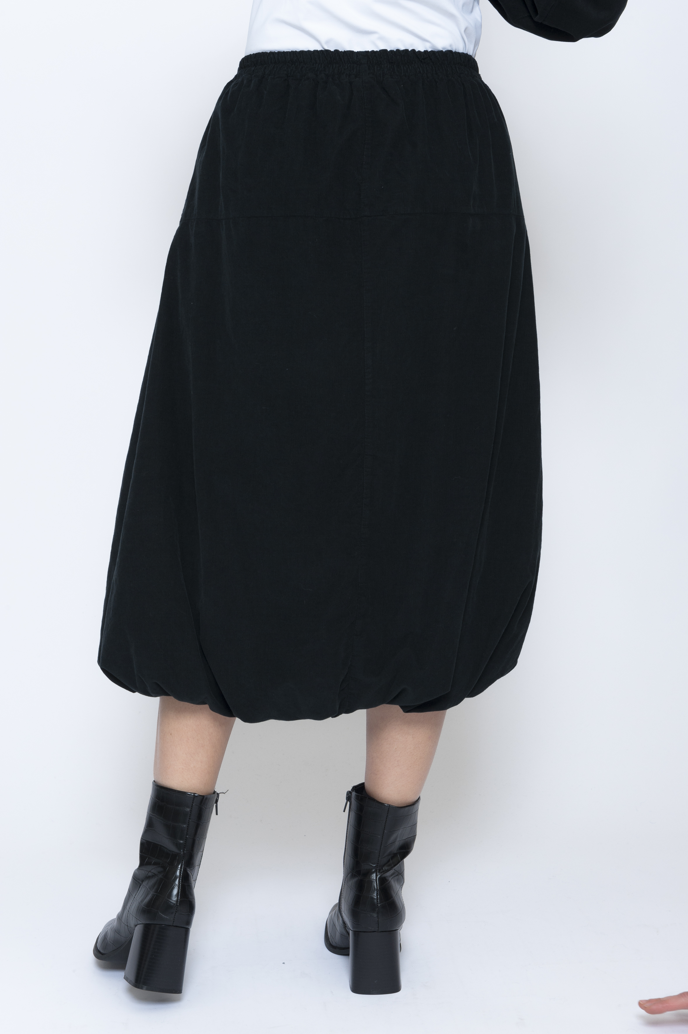 Blueberry Italia Needlecord Bubble Skirt - Black