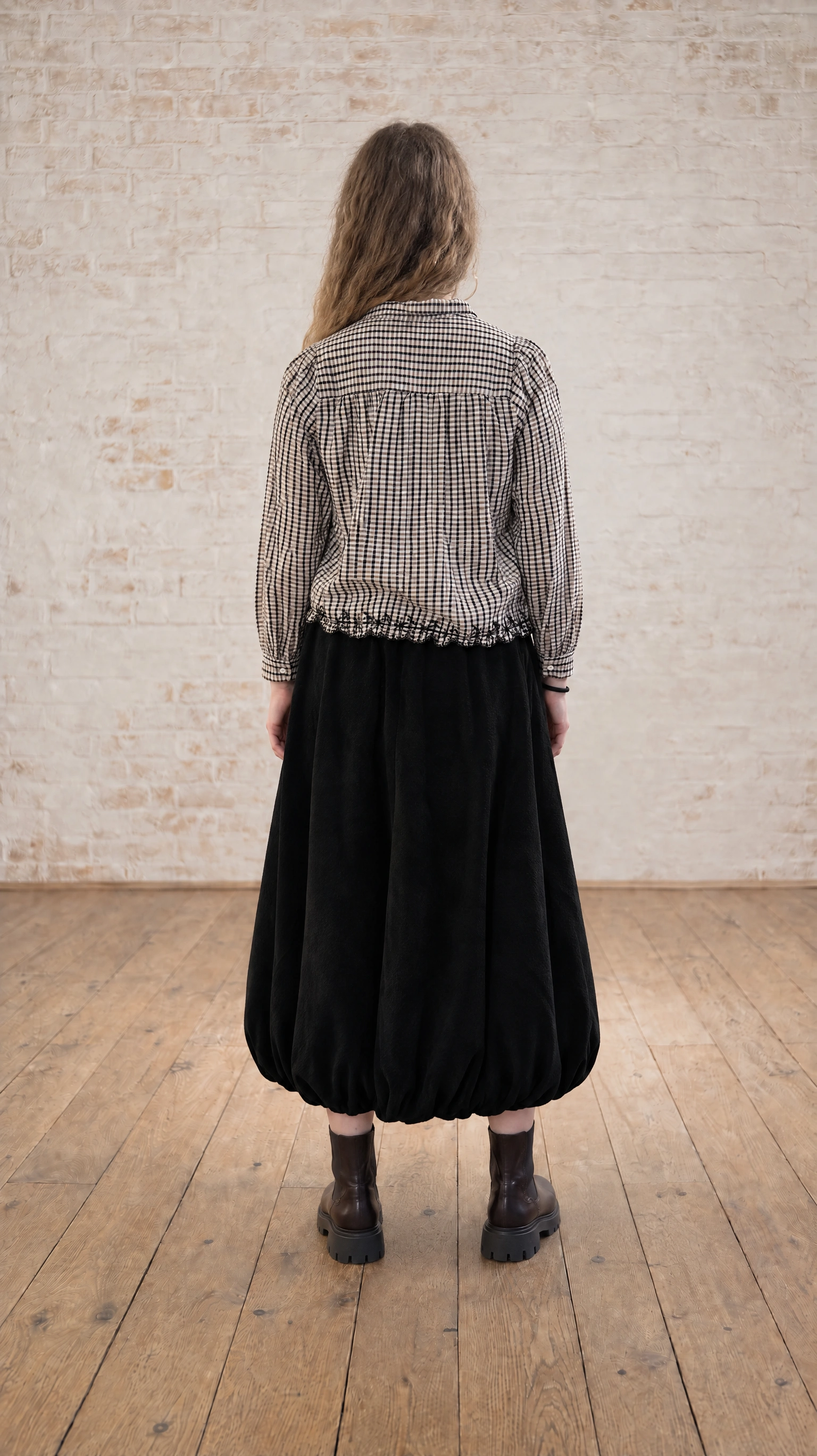 Blueberry Italia Needlecord Bubble Skirt - Black