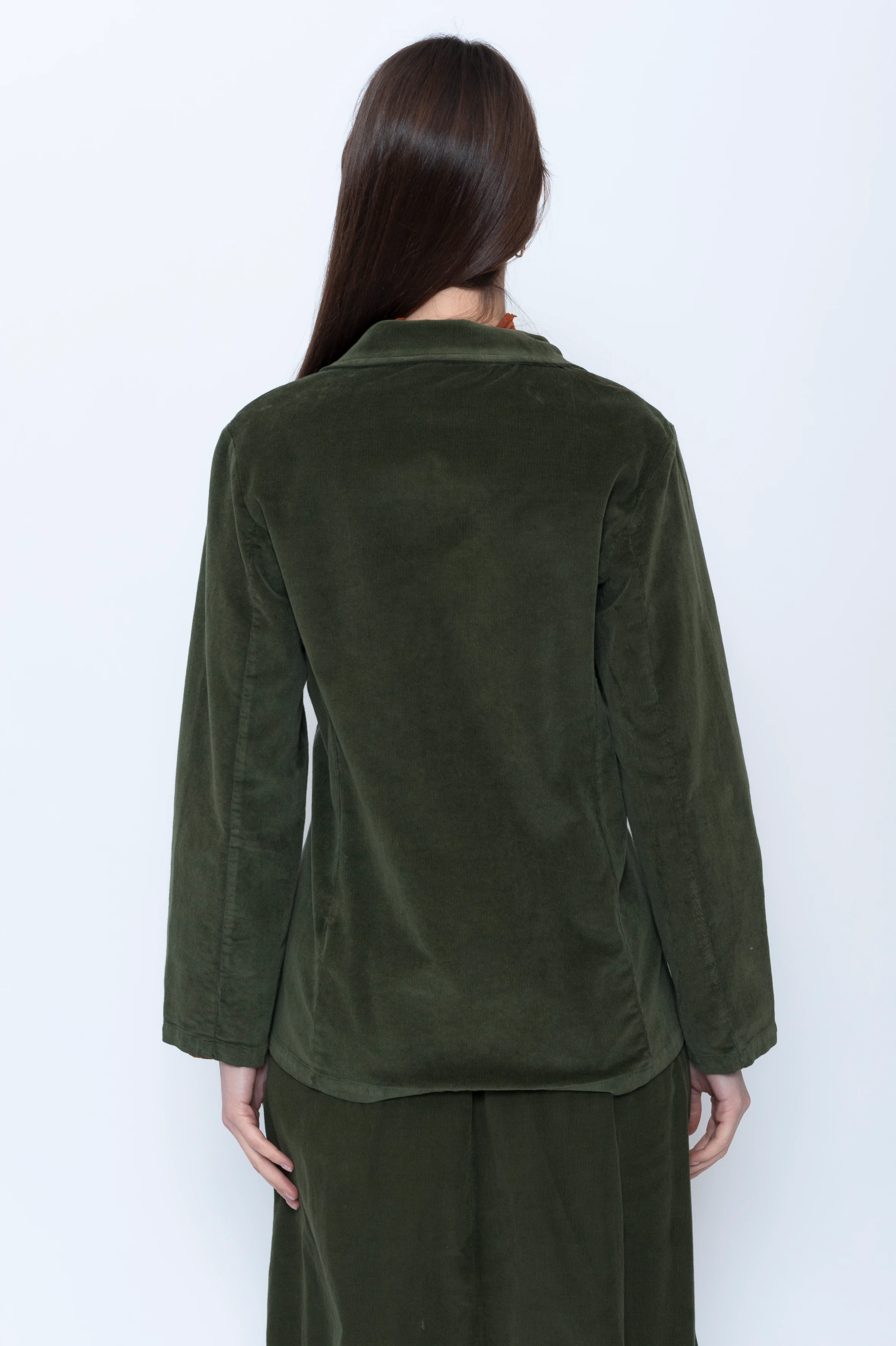Blueberry Italia Cord Blazer - Moss