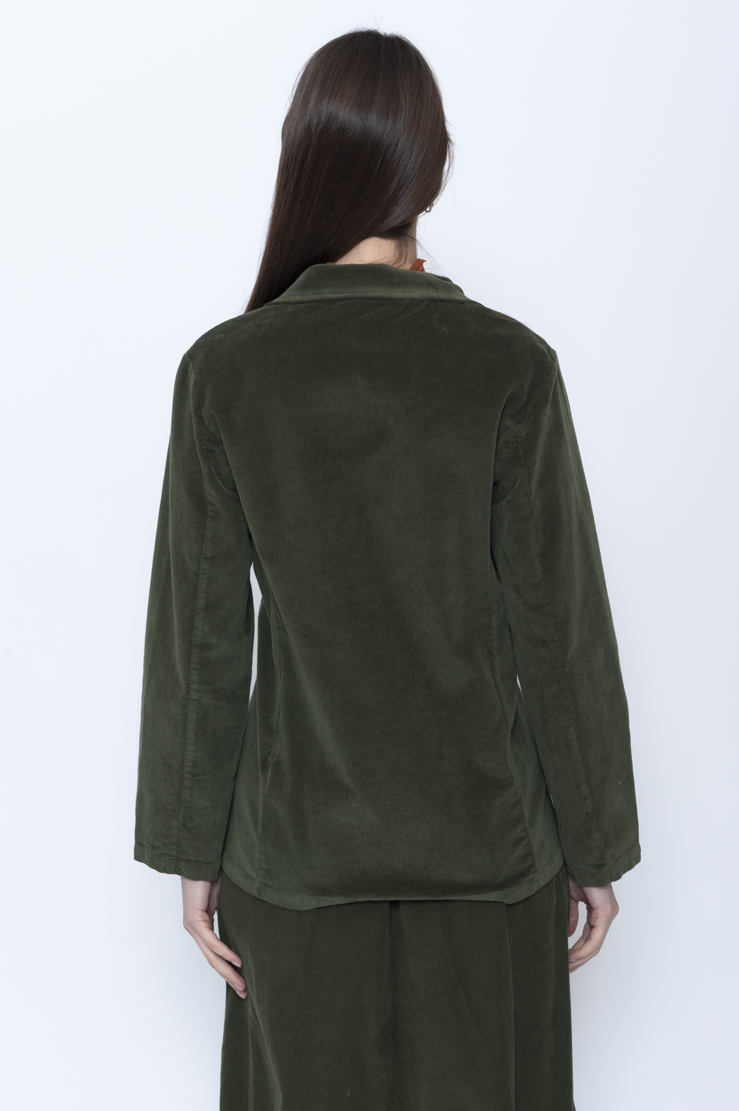 Blueberry Italia Cord Blazer - Moss