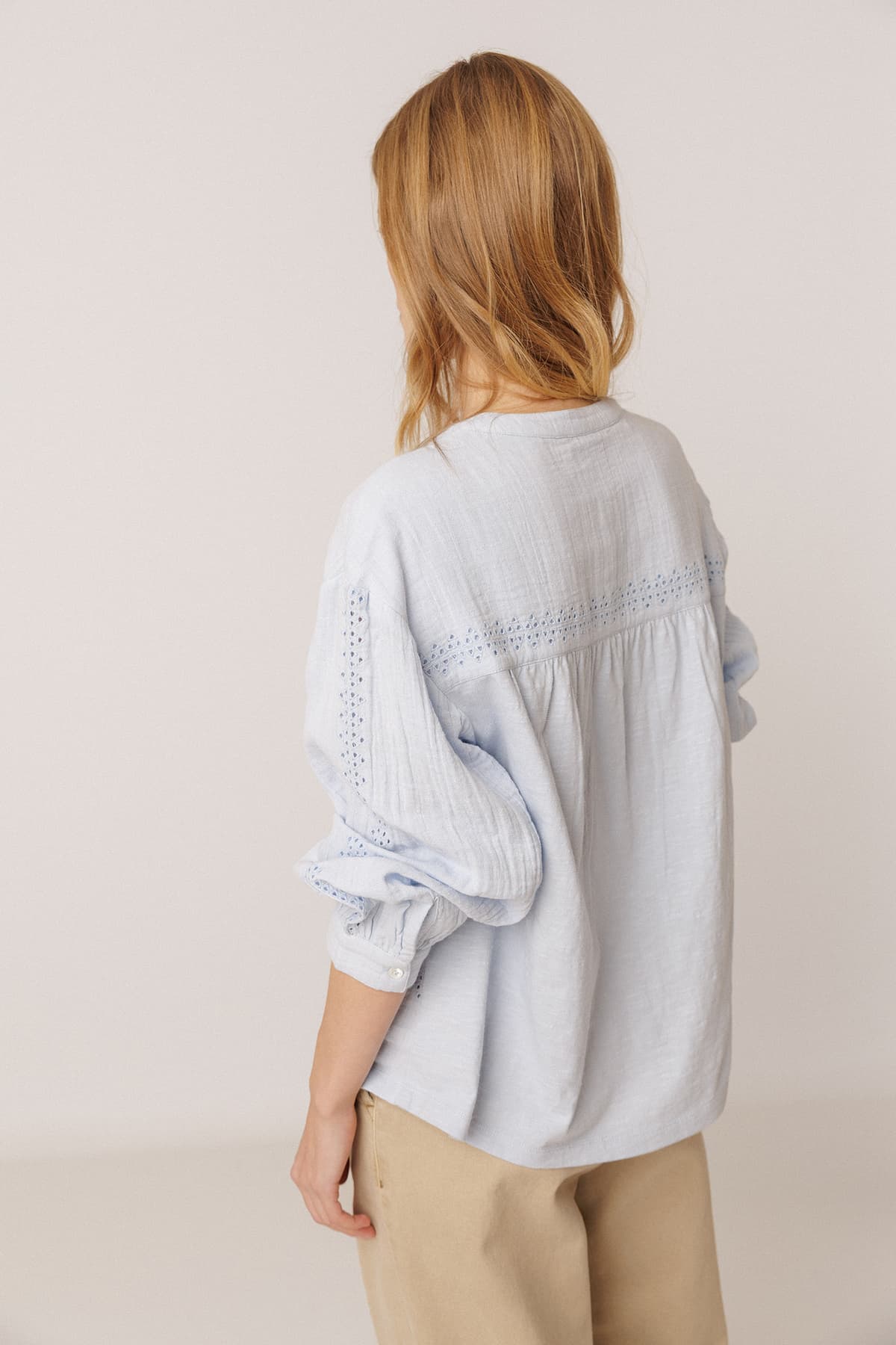 Indi & Cold Oversize Combination Tee - SKY