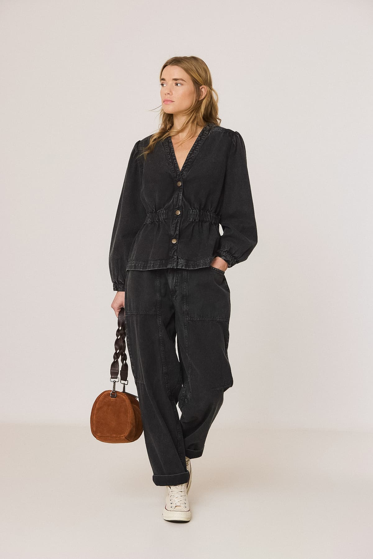 Indi & Cold Black Cotton Jacket