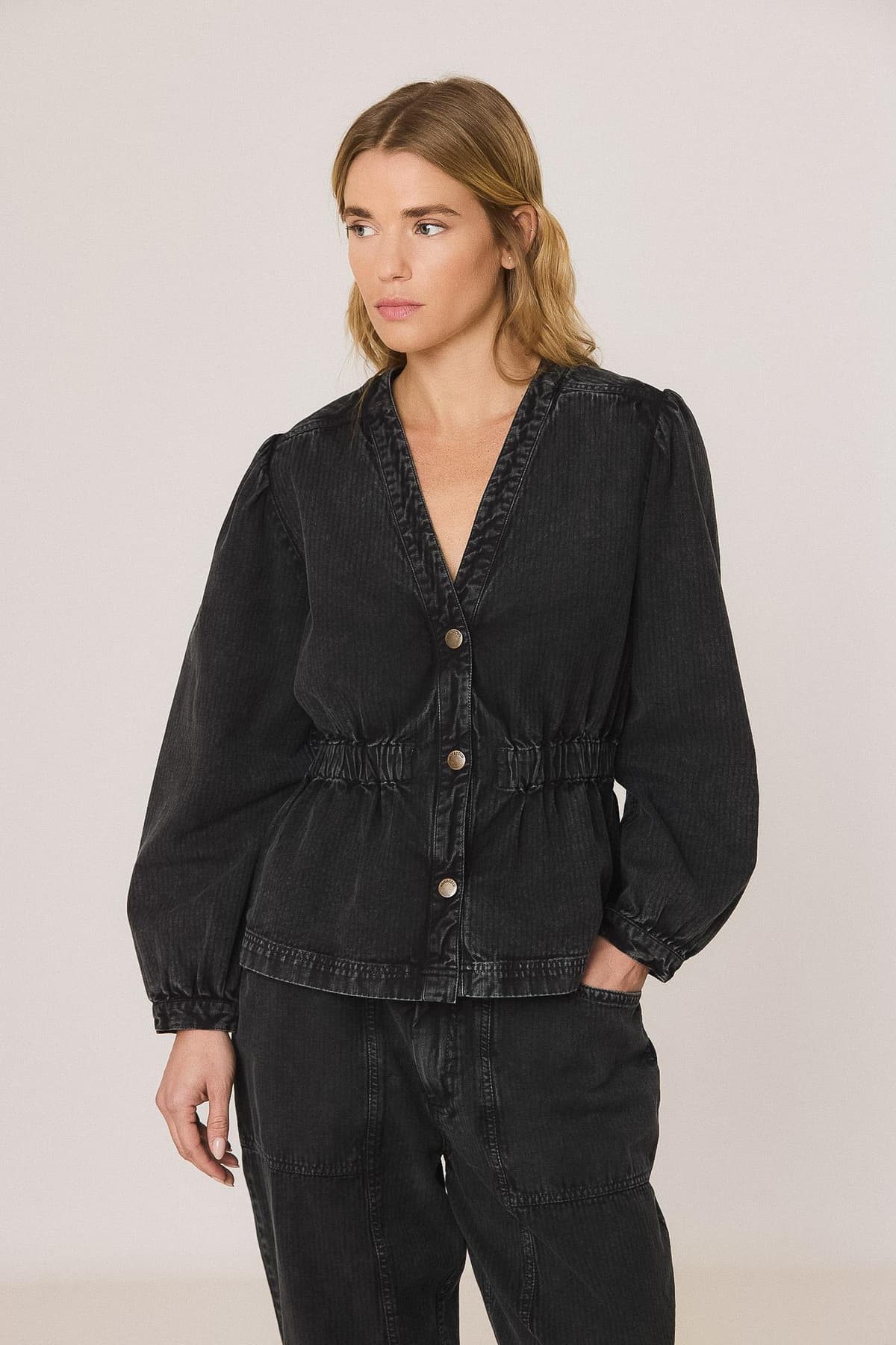 Indi & Cold Black Cotton Jacket