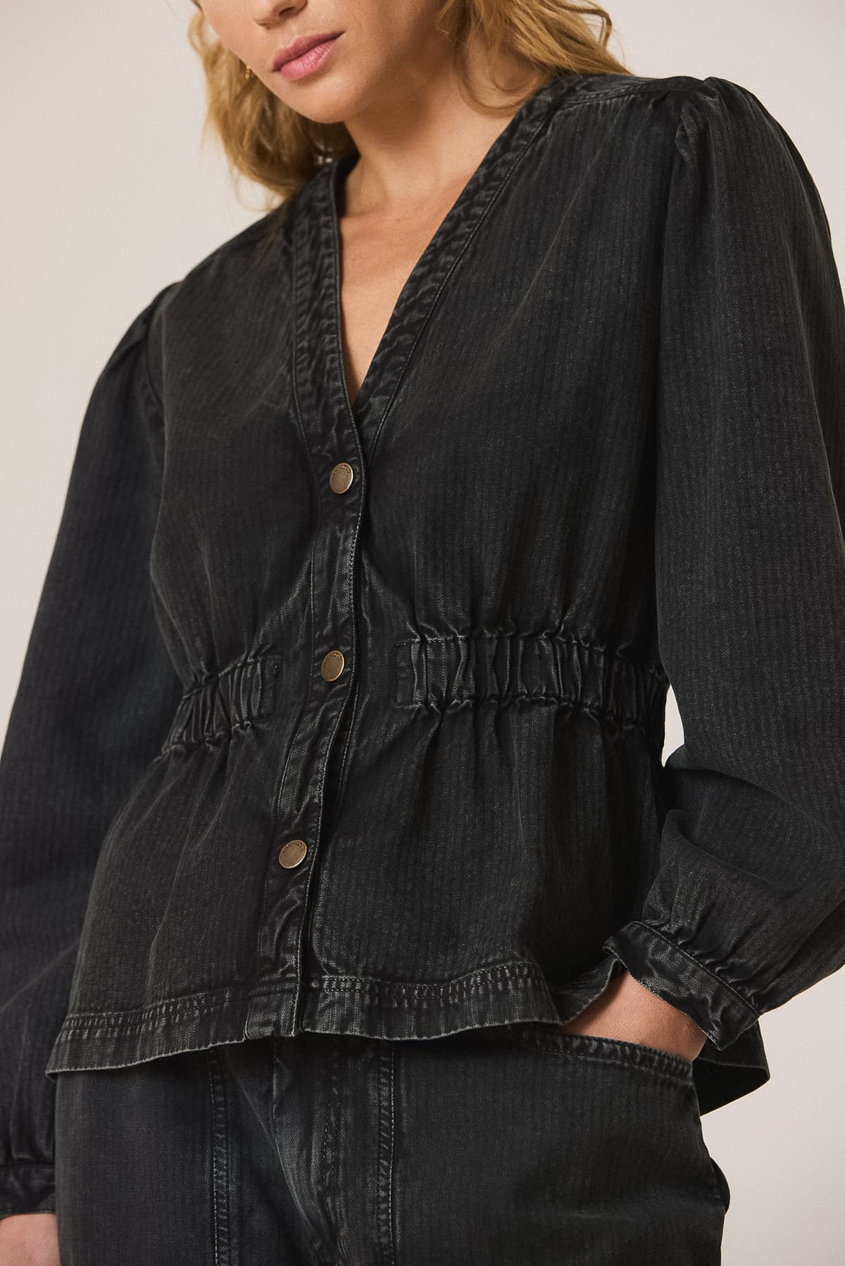 Indi & Cold Black Cotton Jacket