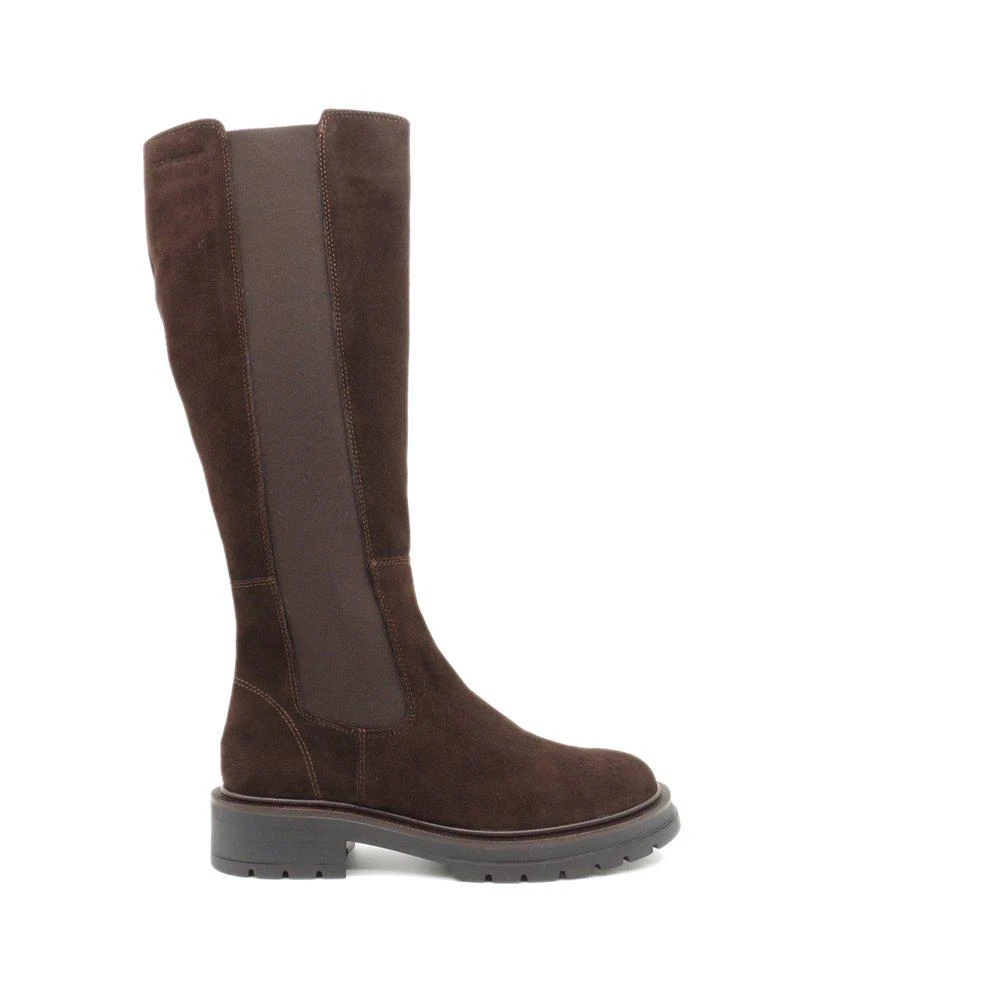 Ten Points Hedvig Dark Brown Suede Long Boots