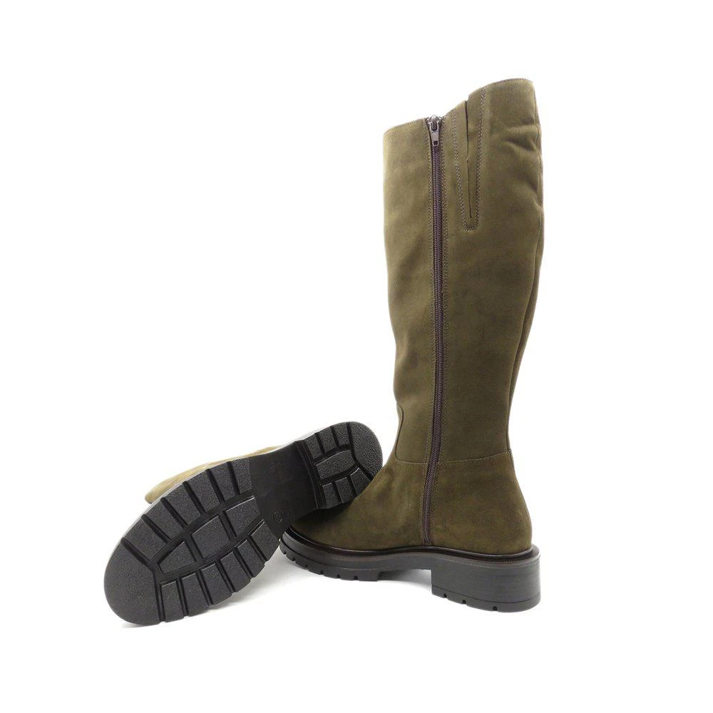 Ten Points Hedvig Olive Suede Long Boots
