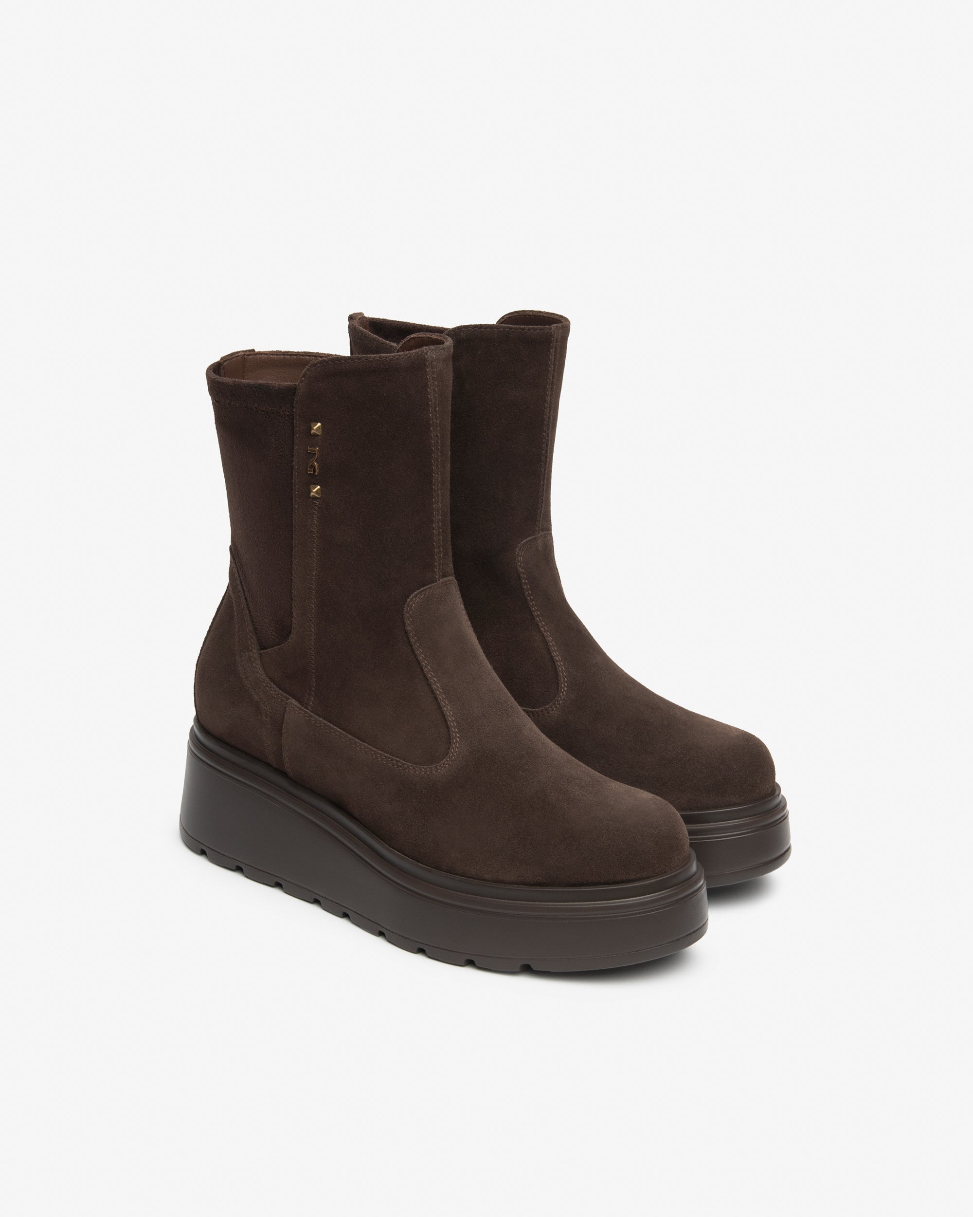 NeroGiardini Suede & Technical Brown Boot