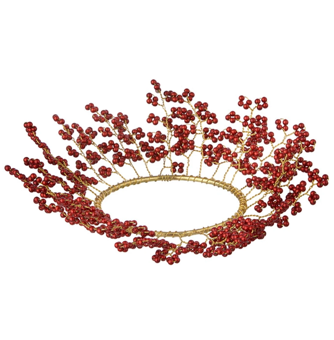Bungalow Beaded Candle Ring Niva Ruby 7Cm
