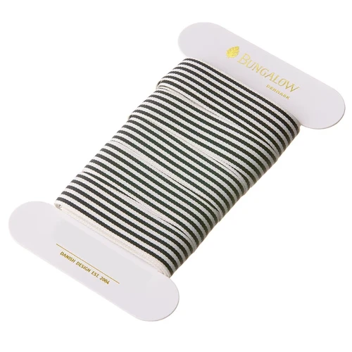 Bungalow Ribbon Horizontal Stripe 18mm Black