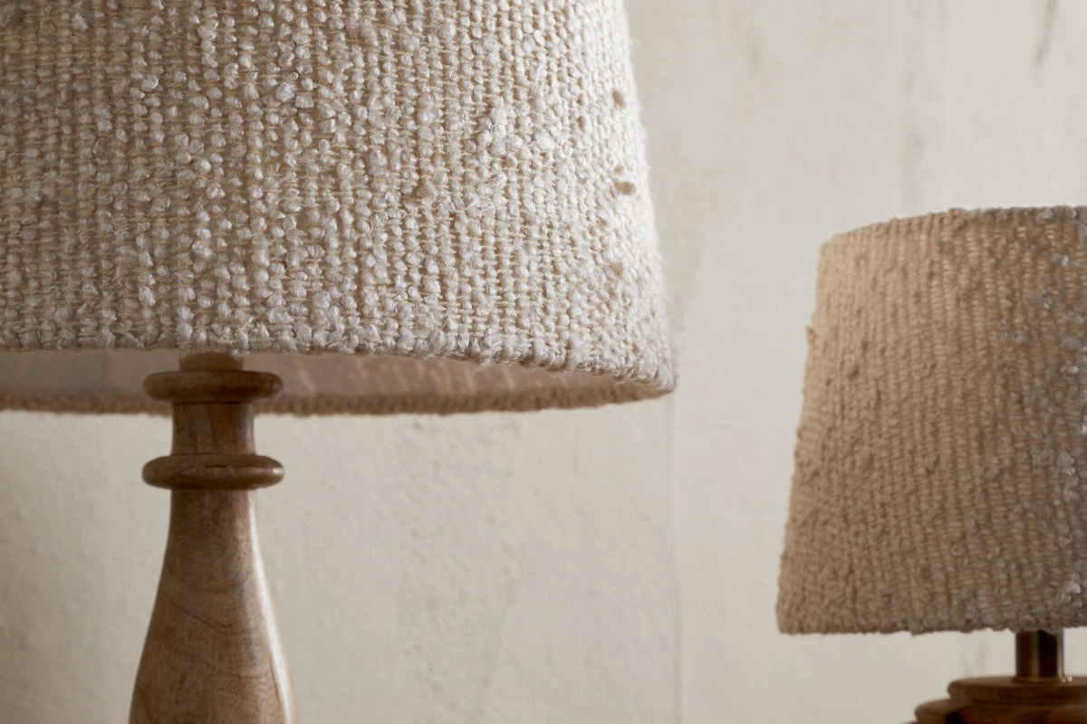Nkuku Sakiti Bouclé Lampshade - Off White - Medium