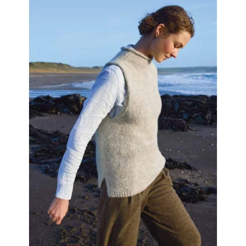 Fisherman Out of Ireland Knitted Ladies Tank - Cloud