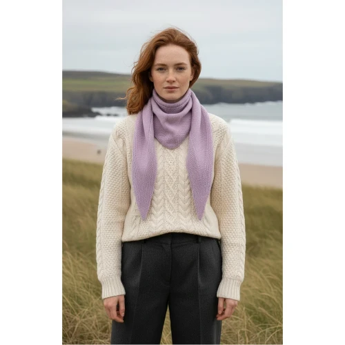 Fisherman Out of Ireland Geelong Knitted Scarf - Blossom