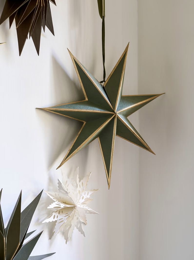 Garden Trading Moss & Gold Maddox Christmas Star