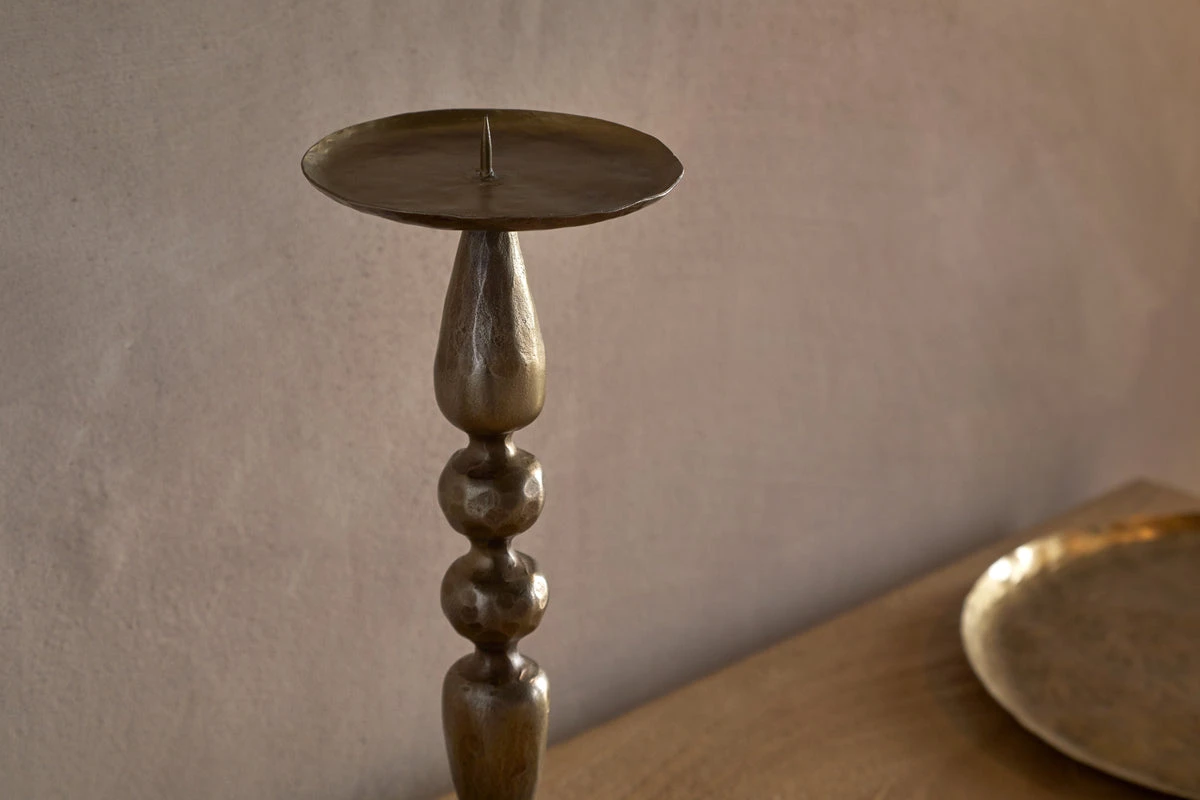 Nkuku Ayo Candlestick Stick - Brass