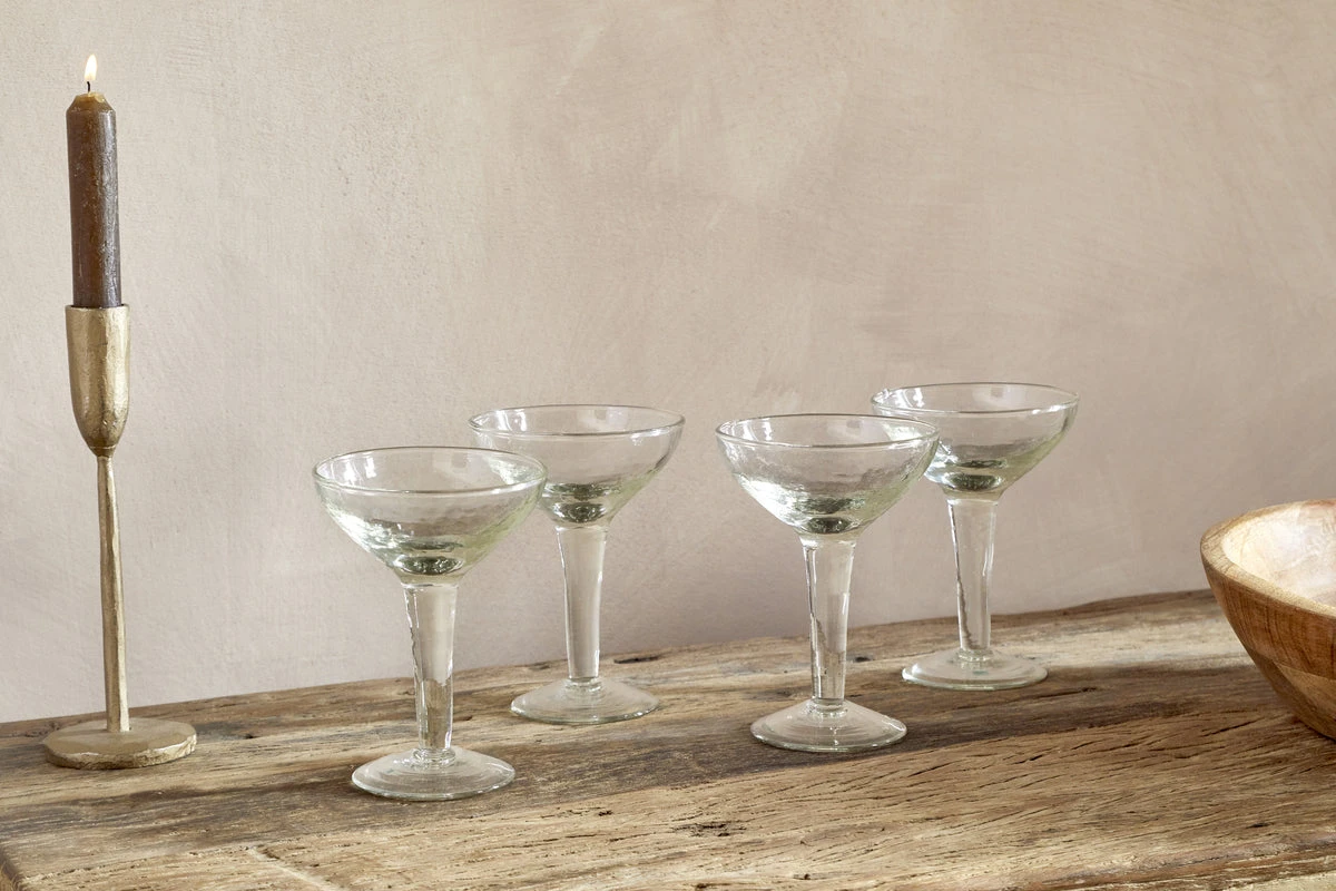 Nkuku Yala Hammered Champagne Coupe - Singles