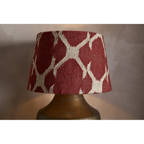 Nkuku Haadu Jute Kilim Lampshade - Rust & Natural - Large