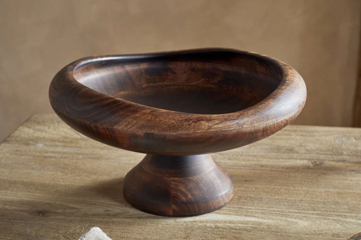 Nkuku Sindar Pedestal Bowl - Natural