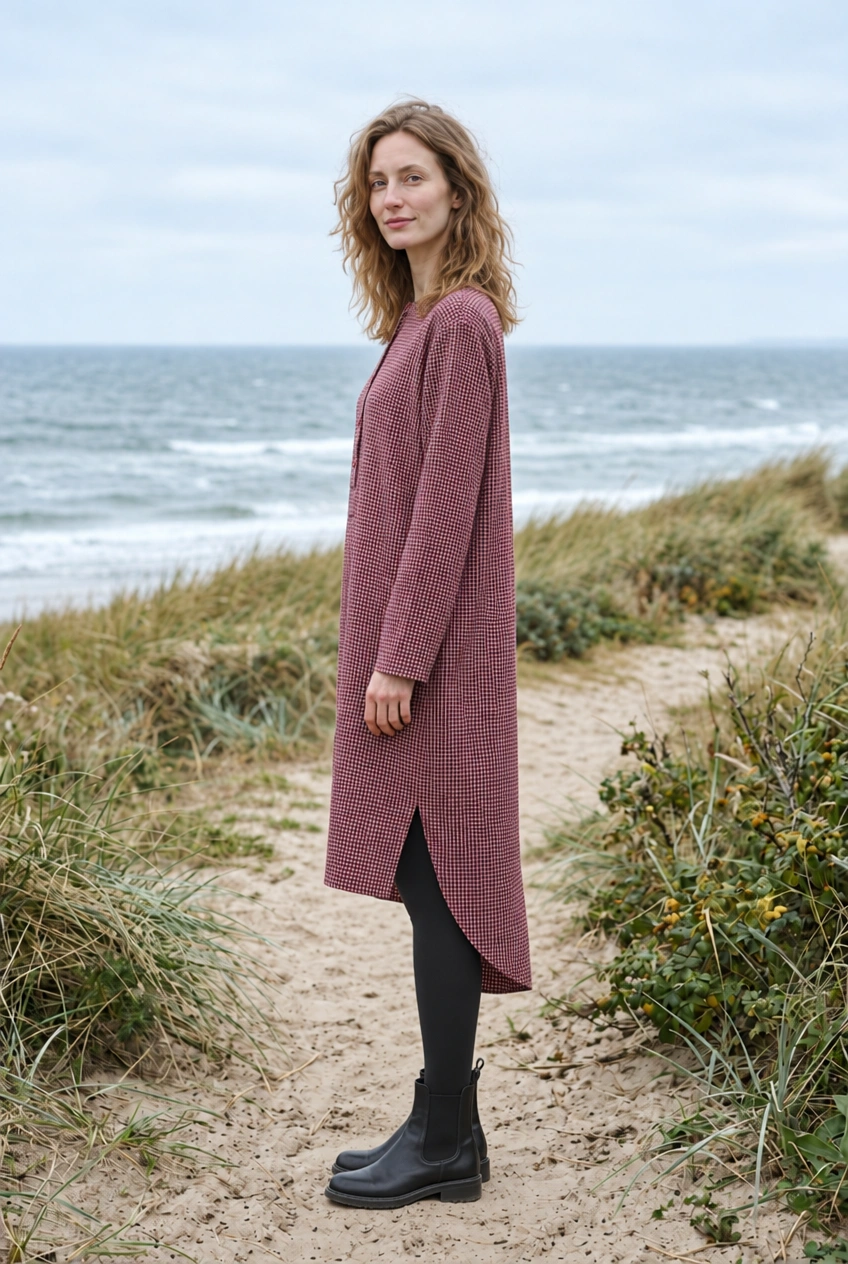 Thing Mini Check Wine Dress