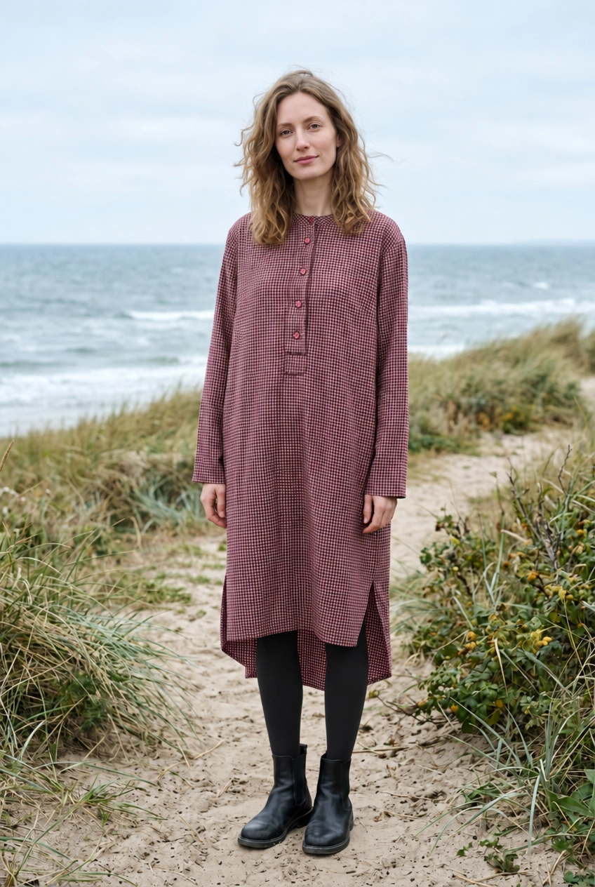 Thing Mini Check Wine Dress