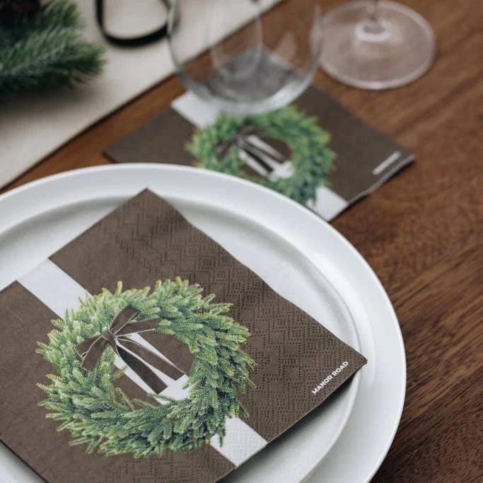 Manor Road Woodland Velvet Napkins - Various Sizes