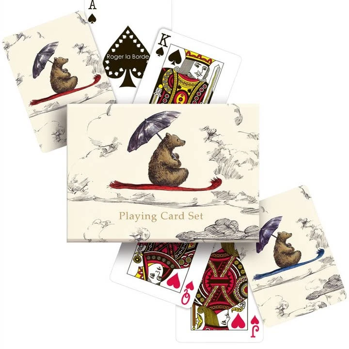 Roger La Borde Mondoodle Flying Bear Birthday Card
