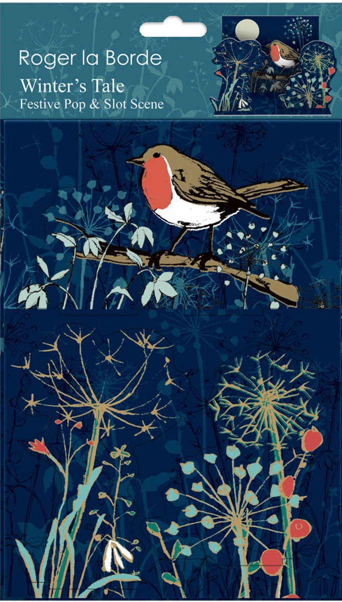 Roger La Borde Winters Tale Christmas Robin Pop & Slot 3D Scene