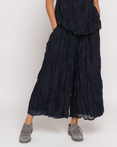 Amici by Baci Wide Leg Trousers - Navy - Willow Shaftesbury