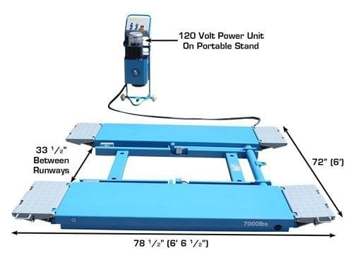 Atlas Equipment 7K-Kwik-Bay Portable Mid-Rise 7,000 lb. Capacity ...