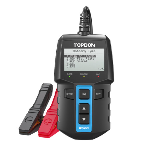 The BT100 is a hand-held battery, cranking, and charging system tester for 12V batteries. Providing quick, precise, and efficient results, this device is a terrific addition to your garage tools. Its price, versatility, and dealer-level accuracy make the BT100 the right tool for the DIY community. Its easy-to-use software helps first-time operators to get the job done with ease. With this product, you will identify battery and charging problems quickly, efficiently, and accurately.