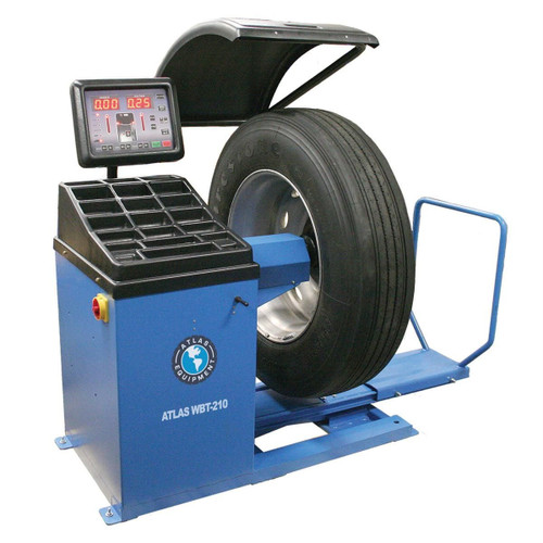 Introducing the Atlas® Heavy Duty Truck Wheel Balancer—an advanced solution designed for precision balancing of truck, bus, and implement tires. Packed with features and benefits, this computer-controlled spin balancer offers exceptional accuracy and reliability, making it an excellent choice for automotive shops and trucking companies alike.