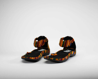 Fryie Conversation Starter Kente Print Sandal With Arch Support For Women physical Vegan Kwame Baah Fryie Conversation Starter Kente Print Sandal With Arch Support For Women physical Vegan Kwame Baah