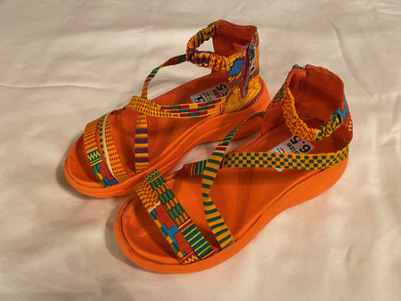 Akoma Arch Sandal Kente With Support Print For Women Ntoaso