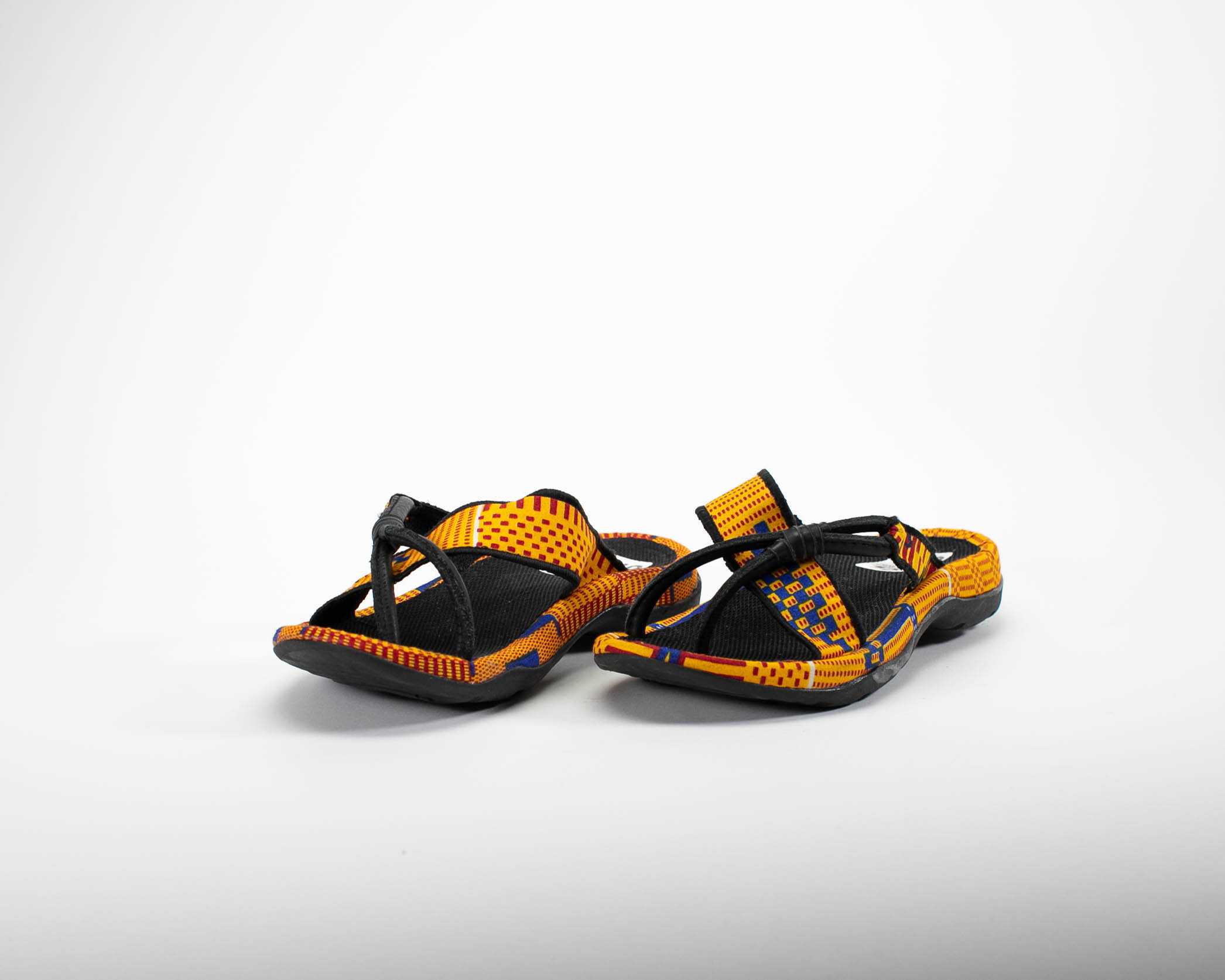 Fufu Step It Up Kente Print arch support sandals for women | Kwame Baah