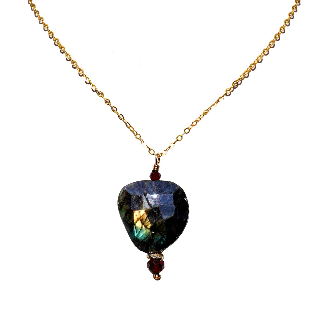 ANGELITE  14k Gold-Plated Crystal Necklace – Moonlight at